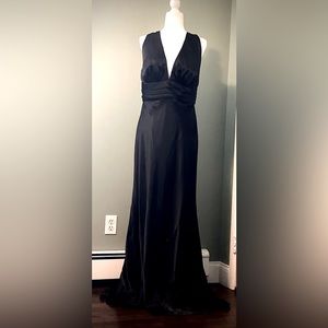 Bari Jay Cross Over Back Long Bridesmaid Dress 262